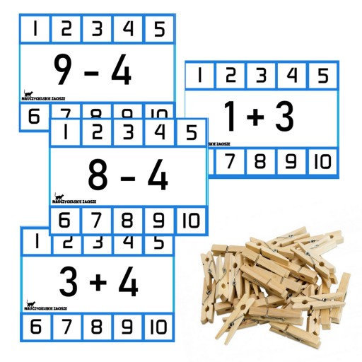 Klamerkowe pomoce DODAWANIE I ODEJMOWANIE 2