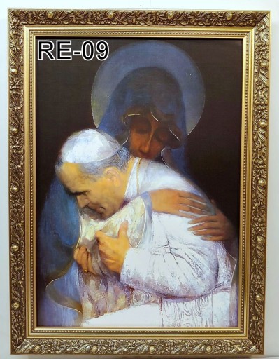 RELIGIJNY 80X60 CM OBRAZ W ZŁOTEJ RAMIE