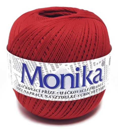 KORDONEK MONIKA bawełna MAXI 100g. 550m CZERWONY