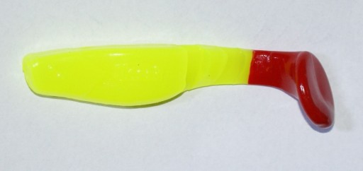 Manns PREDATOR 70mm Żółty fluo z czerwonym ogonem