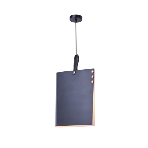 lampa wisząca stylowa koperta 1xE27 czarna 30x40cm