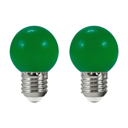 Żarówka LED G45 0,5W do girlandy zielona 36V 2szt