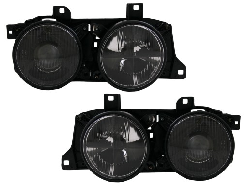 REFLEKTOR LAMPA BMW 5 E34 7 E32 BLACK KRZYZ HELLA