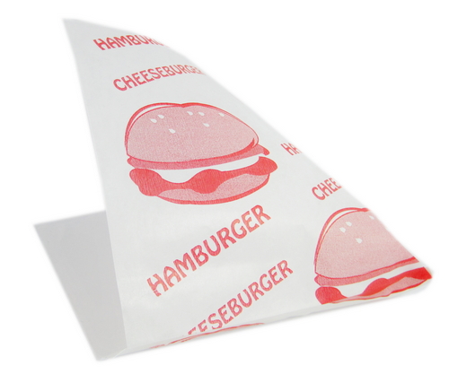 ROŻKI HAMBURGER koperty torebki papierowe 15x15cm 200 sztuk