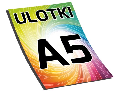 ULOTKI A5 300 szt. ULOTKA - KREDA 130/135g