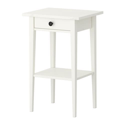 IKEA HEMNES STOLIK NOCNY drewniany BIAŁA BEJCA