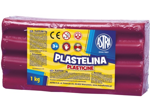 PLASTELINA LUZ FIOLET 1KG ASTRA PURPUROWA