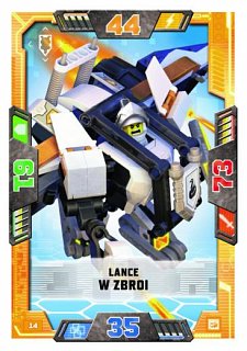 karta nr 14 Lance w zbroi lego nexo knights 2