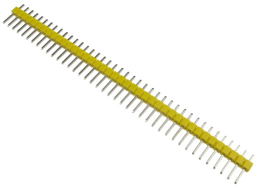 Goldpin 1x40 raster 2,54mm żółty prosty /3454