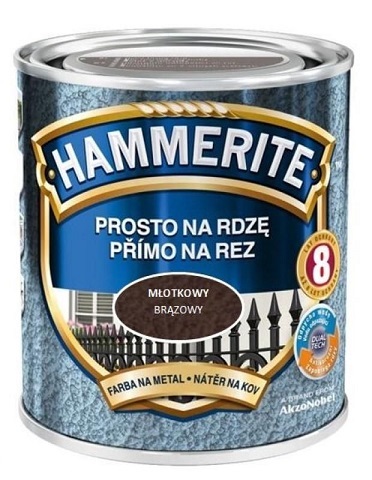 HAMMERITE FARBA NA RDZĘ BRĄZOWY MŁOTKOWY 0,7L