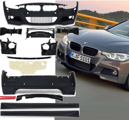 BMW F30 LCI 15-.. ZDERZAK PRZOD TYL M PAKIET PROGI