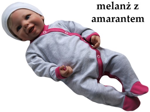 Pajacyk pajac śpiochy 62 rozpinany bawełniany
