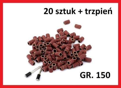 Taśma szlifierska 6 mm gr.120 20 szt. + trzpień