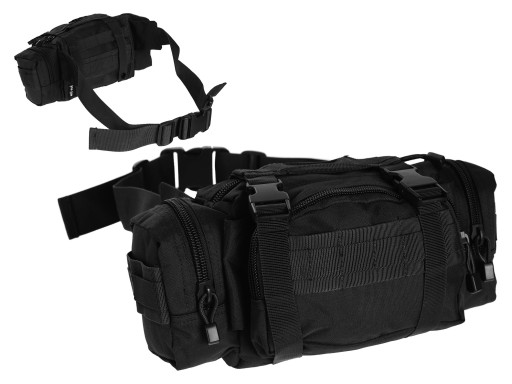 Biodrowa TORBA MODULARNA Hip Bag MAŁA - CZARNA