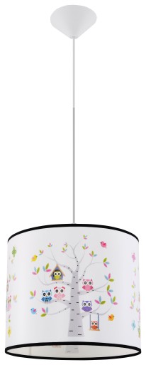 LAMPA WISZĄCA DLA DZIECI SOWY 30 CM ABAŻUR SUFIT