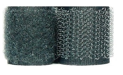 Taśma RZEP 25mm 1mb KOMPLET kolory SZARY