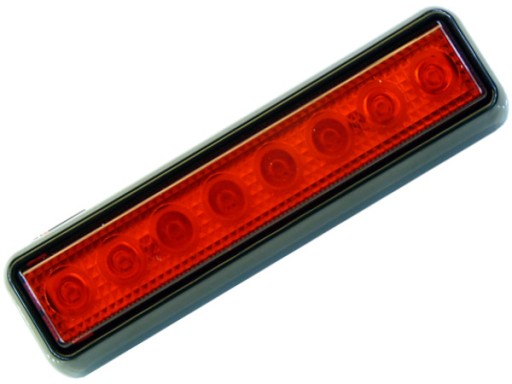 LAMPA 8 LED czerwona STOP pozycja mgłowa 12V 24V