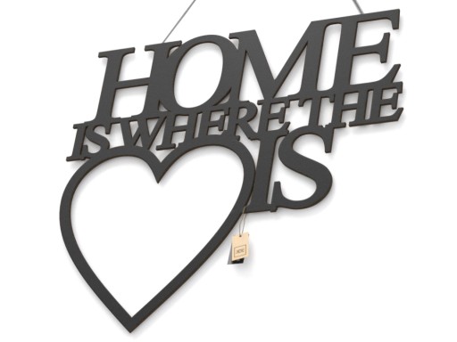 Napisy na ścianę Drewniane Home is where the heart