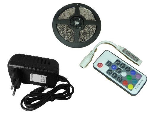 ZESTAW taśma RGB 5050 150 LED 2,5m ster radio zas