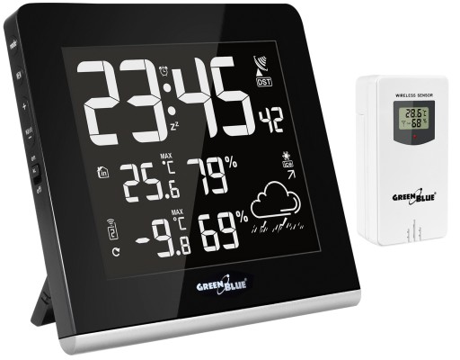 Stacja Pogody Meteo. DCF GreenBlue GB151 USB LCD