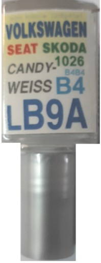 VW AUDI SEAT LB9A CANDY WEISS LAKIER SAMOCHODOWY ZAPRAWKA DO RYS 10 ML ARA