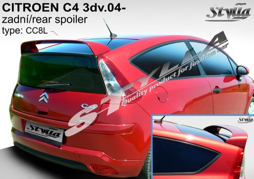 spoiler spojler do Citroen C4 coupe MK1 11/2004--