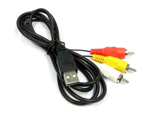 Przyłącze kabel wtyk USB na 3xwtyk RCA CHINCH 1,5m