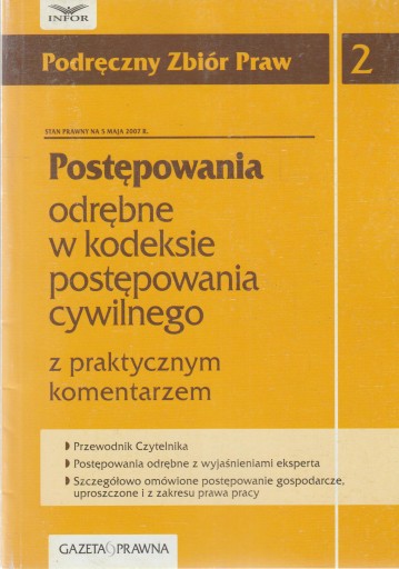 POSTĘPOWANIA ODRĘBNE W KPC z komentarzem