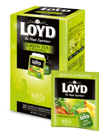 Herbata LOYD Green Tea Pineapple w saszetkach 20sz