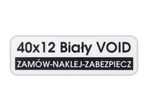 PLOMBY GWAR STICKERY VOID BIAŁY 40x12 250SZT !!