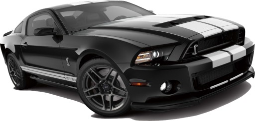 NAKLEJKI na ścianę MUSTANG GT500 Shelby 100x47 cm