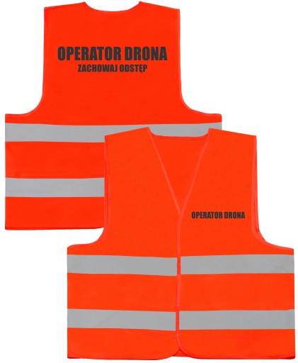 OSTRZEGAWCZA KAMIZELKA OPERATOR DRONA WIDOCZNA 4XL