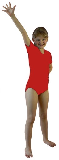 6003_BODY GIMNASTYCZNE rękaw kr rozm 140 red