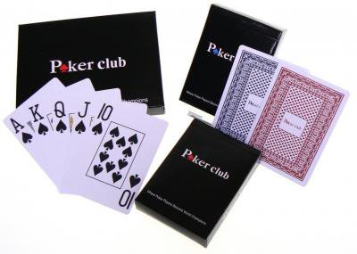 2 X KARTY DO GRY 100% PLASTIK JUMBO ZESTAW POKER !