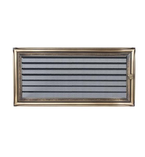 Kratka kominkowa 17x37cm RUSTYKALNA Z ŻALUZJĄ