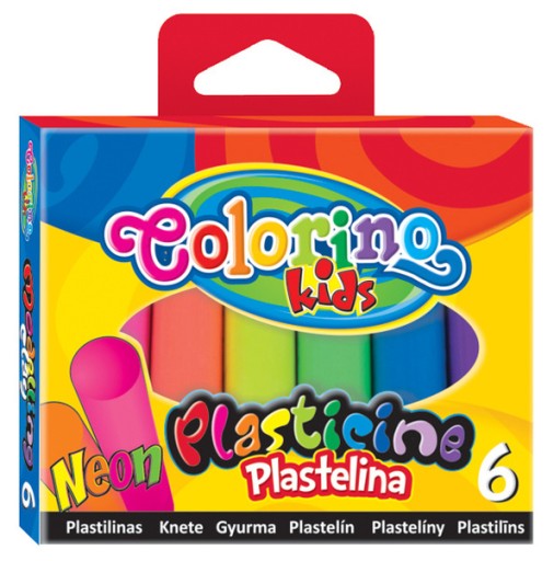 Plastelina COLORINO 6 kol neonowa