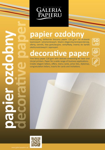 PAPIER OZDOBNY 20ark A4 220g zaproszenia HOLLAND