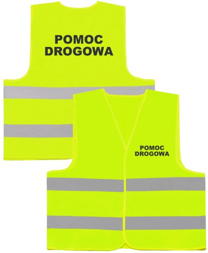 POMOC DROGOWA - KAMIZELKA ODBLASKOWA Z NADRUKIEM