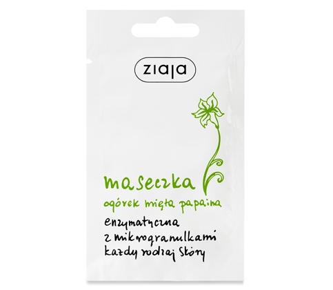 Ziaja maseczka enzymatyczna ogórek mięta