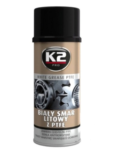 K2 BIAŁY SMAR LITOWY Z TEFLONEM PTFE 400ML LUBLIN