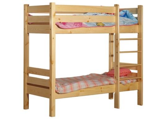 Łóżko dziecięce piętrowe materace 200x90 cm- 9 kolorów-MASYWNE