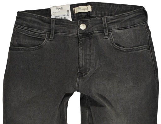 WRANGLER nohavice JEANS grey high SKINNY W24 L32