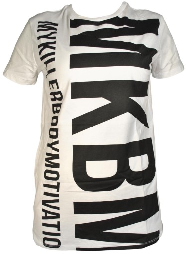 MKBM dámske tričko WHITE printed T-SHIRT SS S 36