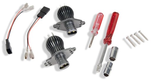 Светодиодные габаритные белые кольца BMW E90 LCI NSSC E90L-20W