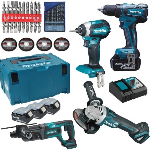 MAKITA набор комбо 4шт инструментов 18V 3x5. 0Ah