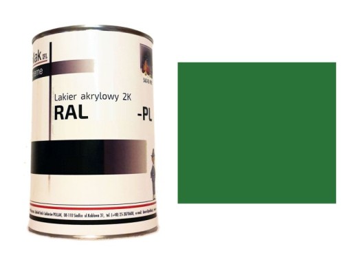 Акриловый лак 2K RAL 6001 зеленый изумруд 4L