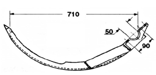 70852 - Шпиль металева голка Rivierre Casalis KR48