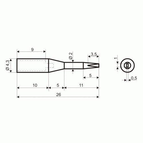 Hrot so snímačom 44-5143112 sekáč 1 mm pre LF2000U