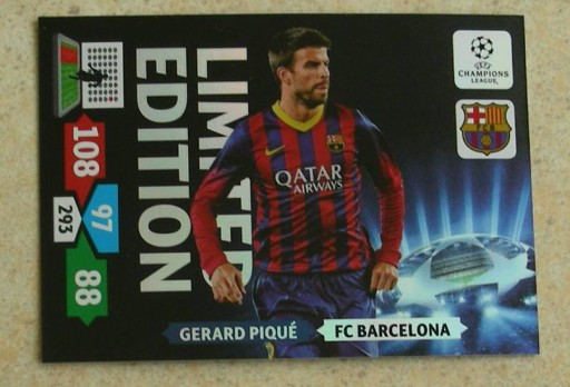 Zdjęcie oferty: Karta Limited Champions League 2013/14 - PIQUE