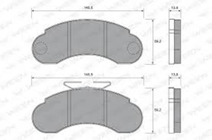 COMPLET DE SABOTS DE FREIN HAMULCOWYCH, FREINS TARCZOWE TEXT photo 2 - milautoparts-fr.ukrlive.com